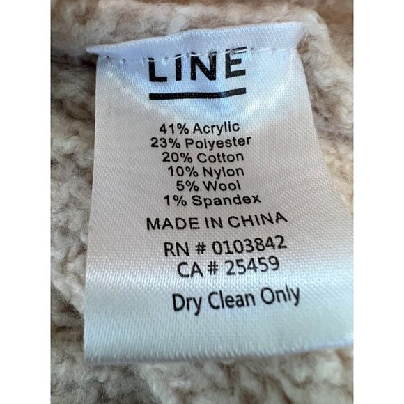 NWOT LINE Size M Label Georgia Half Zip Sweater Beige MSRP $345 - Picture 7 of 11